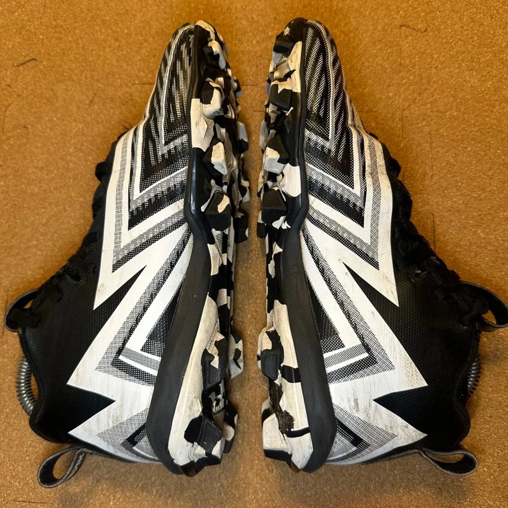 Adidas Freak Spark MD Football Cleats Mens 6‎ Black White Mid Top